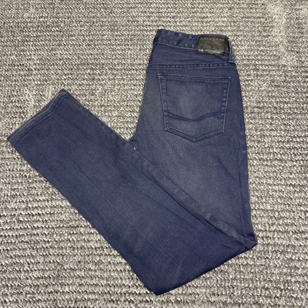 Bullhead Mens Dillon Skinny Jeans 31x32‎ Dark Wash Blue Stretch Denim